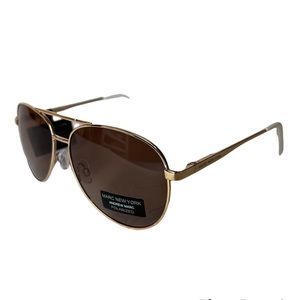 Marc New York Andrew Marc Aviator Rose Gold Polarized Sunglasses